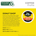 Chock full o’Nuts Donut Shop Keurig K-Cup Pods for Keurig Brewers – Premium Arabica, Medium Roast – Single Serve – 4 Packs of 24 K-Cup Pods