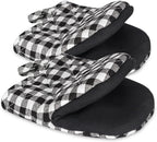 1 Pair Short Oven Mitts, Heat Resistant Silicone Kitchen Mini Oven Mitts for 500 Degrees, Non-Slip Grip Surfaces and Hanging Loop Gloves, Baking Grilling Barbecue Microwave Machine Washable