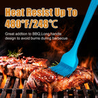 Silicone Basting Brush 2 Pcs Pastry Brush for Oil, BBQ, Grill, Sauce Baking Cooking, Dishwasher Safe (Blue)