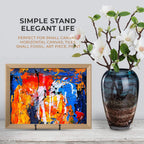 TR-LIFE Plate Stands for Display - 4.5 Inch Plate Holder Display Stand + Metal Frame Holder Stand for Picture, Decorative Plate, Book, Photo Easel