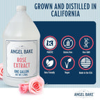 Pure Bulgarian Rose Extract, 1 Gallon - Natural Essence for Beverage Formulations, Bulk Manufacturing, Professional Food Developers - Kosher Certified, Vegan, Gluten-Free, Keto Friendly