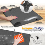 The Original Under Sink Mat - Silicone Waterproof mat, Adjustable, Easy to Clean, Kitchen cabinet liner, Disifenction Surface - 31" x 22" or smaller (Dark Gray, 31" x 22")