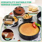 Springform Cake Pan Set,Non-Stick Springform Pans Set of 3 (4, 7, 9 inches),Leak-Proof Round Cake Pans with Removable Bottom for Baking Cake Pie Pizza and Quiches (Black3)