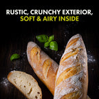 Let’s Bake Bread Organic Baguette Baking Mix - Crusty Artisan French Bread at Home - USDA Organic, Non-GMO, No Additives, Easy Home Baking, Parisian Bakery-Style Loaf - 17.64 oz (1 Pack)