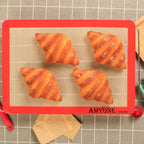 AMYONE Silicone Baking Mat for Jelly Roll Pan, Non-Stick Silicone Baking Sheet Liners Compatible with Nordic Ware Naturals Jelly Roll Pans, 2 Pcs Food Grade Baking Mats for 10 x 15-inch Swiss Roll Pan