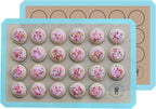 Silicone Baking Mats For Cookies, Full Size Baking Sheet Liners, Pack Of 2, 17 X 25 Inch, Non-Stick, Baking Mats Silcone, Perfect For Baking Macarons Cookies And Cakes