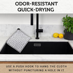 Nordhus Design Swedish Dishcloths,10 Grey Cloths, Made in Sweden - Reusable, Washable Cellulose Cotton Kitchen Cloths - Replace Paper Towels, Wipes, Sponges, Dish Rags