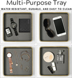 Key Bowl for Entryway Table| Leather Catch All Bowl| Key Dish Bowl for Entryway Table| Key Basket EDC Tray| Key and Wallet Holder Key Holder Bowl| Bowl for Keys Entryway Table -Gray