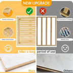 Golener Stone Drying Mat for Kitchen Counter, Dish Drying Pad with Bamboo Rack, Super Absorbent Diatomaceous Earth and Drying Rack, Multi-purpose Quick Drying Mat Rack for Kitchen,16”x12”,Marble White