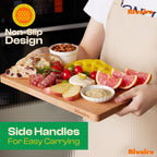 Riveira Cherry Wood Cutting Board – Gourmet Black Cherry Grandeur: 20 x 14 Wooden Cutting Board – Wooden Cutting Boards For Kitchen Decorative – Innovative Juice Grooves Cherry Wooden Chopping Board