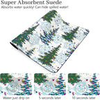 Bloss Coffee Bar Mat, Christmas 12"x19" Absorbent Bar Mat with Waterproof Rubber Back, Fit Under Coffee Maker Machine/Kitchen Counter