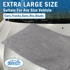 HOMEXCEL Professional Large Microfiber Car Drying Towels 2 Pack, Lint Free, Scratch Free, Highly Absorbent Drying Towel for Cars, SUVs, RVs, Trucks, and Boats,31" x 24",Grey