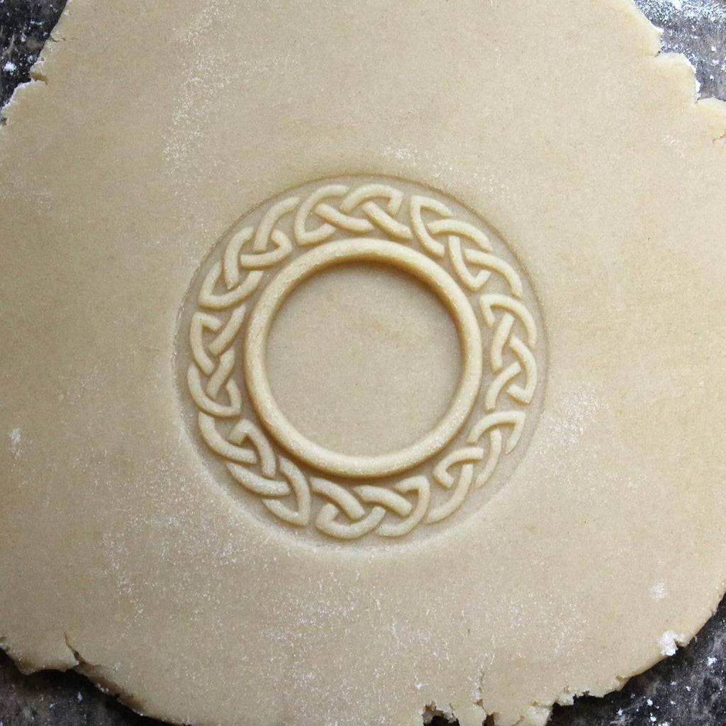 Wood Cookie Stamp, 2.5 Inch (Celtic Frame CS-033)