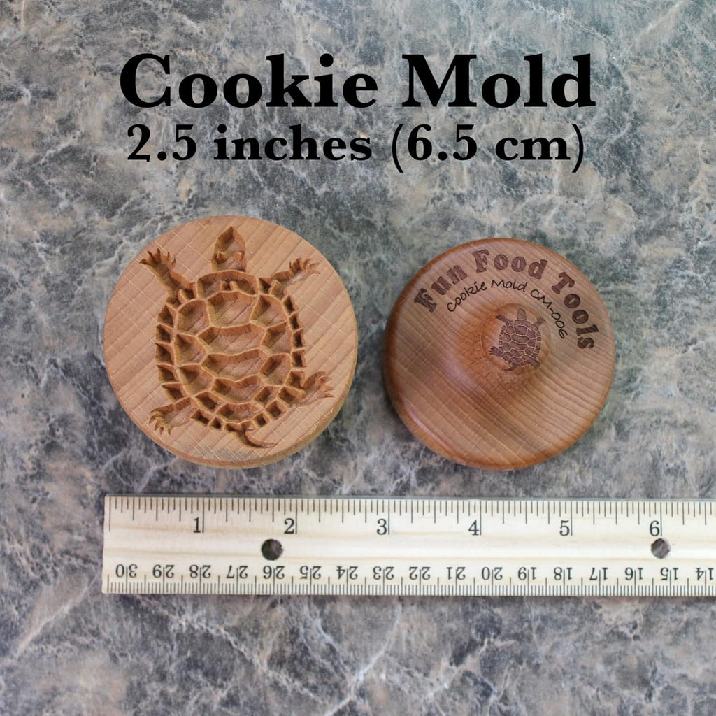 Wood Cookie Stamp, 2.5 Inch (Turtle CS-006)