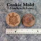 Wood Cookie Stamp, 2.5 Inch (Turtle CS-006)