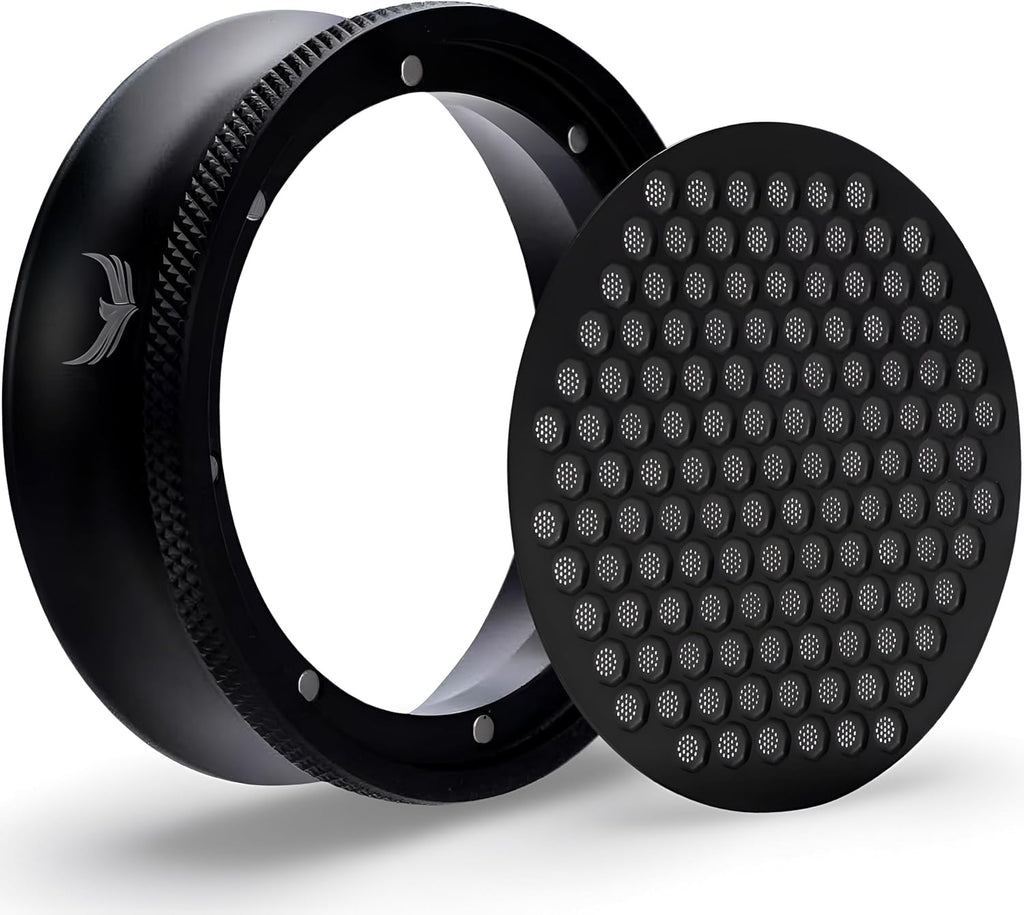 54mm Coffee Tamper Kit 5pcs For Breville Espresso Machines and Accessories Inludues Leather Tamping Mat, 54mm Spring Loaded Tamper, Coffee Distributor, Portafilter Funnel and Puck Screen