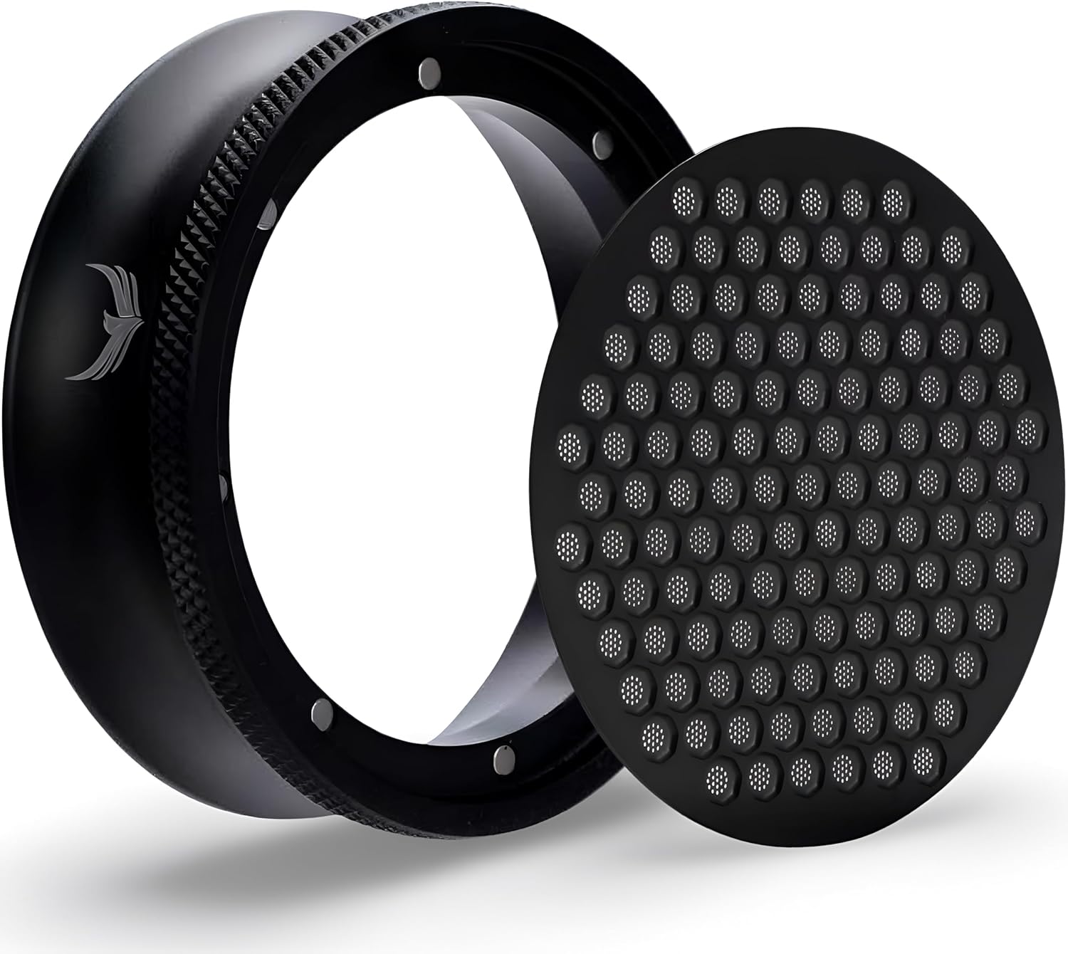 54mm Coffee Tamper Kit 5pcs For Breville Espresso Machines and Accessories Inludues Leather Tamping Mat, 54mm Spring Loaded Tamper, Coffee Distributor, Portafilter Funnel and Puck Screen