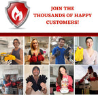 Glow in The Dark BBQ Gloves 932°F Extreme Heat & Cut Resistant Oven Mitts with Fingers – Cooking, Grilling, Baking – Accessory for Smoker, Cast Iron, Fire Pit, Camping, Fireplace