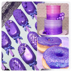 Edible Glitter - 1oz Luster Dust Edible Food Grade Glitter for Cocktail, Cake Decorating, Baking, Drinks - Shimmer Dust Powder, Metallic Food Coloring Powder for Icing, Fondant, Candy, Cookie (Purple)