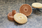 Wood Cookie Stamp, 2.5 Inch (Pinwheel Flower CS-045)