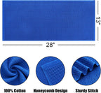 Kitinjoy 100% Cotton Waffle Weave Kitchen Towels, 6-Pack Super Soft and Absorbent Dish Towels for Drying Dishes, Kitchen Hand Towels, 13 in x 28 in, Blueberry