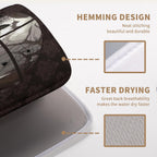 Halloween Black Cat Dish Drying Mat Fall Halloween Pumpkins Large Kitchen Mats Dish Drying Pad Absorbent Dish Dryer Mat for Kitchen Countertops Microfiber Drainer Pad Dish Drying Mats (18x24 in)