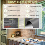 Sea Animals Dish Drying Mat Dolphins Starfish Anemones Kitchen Mat 12"x19" Bsorbent Coffee Maker Mat for Dishes,Utensils Coffee Maker Pots and Pans Easy Clean Dish Slip Resistant Pad