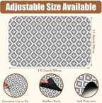 Ethnic Geometric Dish Drying Mat for Kitchen Counter Bar Mat Hide Stain Absorbent Rubber Backed Coffee Mat Maker Espresso Machine Bar Accessories 11.8 x 19.7 Inch