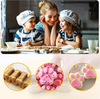 Puppy Dog Paw and Bone Silicone Molds, 2-in-1 and 6-in-a-row Dog Paw Molds,Non-Stick Food Grade,for Chocolate, Candy, Pudding, Jelly, Dog Treats-Set of 6 Pcs