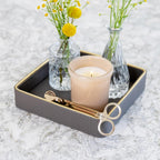 Key Bowl for Entryway Table| Leather Catch All Bowl| Key Dish Bowl for Entryway Table| Key Basket EDC Tray| Key and Wallet Holder Key Holder Bowl| Bowl for Keys Entryway Table -Gray