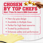 KITCHEN PERFECTION Silicone Smoker Oven Gloves For Women -Extreme Heat Resistant BBQ Gloves -Handle Hot Food Right on Your Smoker Grill Fryer|Waterproof Oven Mitts Grill Gloves |Superior Set+3 Bonuses