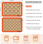 Silicone Baking Mats - Best German Silicone - Non Slip Silicone Baking Sheet, Non Stick Reusable Silicone Mats for Baking, Oven Liner, Counter Mat - 2 Half Sheets Cookie Baking Mats