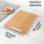 Ibyx Elegant Sliding Tray for Your Coffee Maker & Heavy Kitchen Appliances - Sturdy, Slides Easily from Under The Cabinet (Natural, 12”W x 16”D)