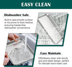 E-far Small Baking Sheet with Wire Rack (2 Pans + 2 Racks), Stainless Steel Cookie Sheets Trays & Cooling Rack for Toaster Oven, Non Toxic & Warp Resistant, Oven & Dishwasher Safe, 9.4 x 7.3 x 1 Inch