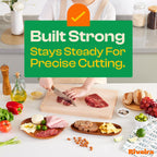 Riveira Maple Wood Cutting Board – Gourmet Maple Grandeur: 24 x 18 Wooden Cutting Board – Natural Wooden Cutting Boards For Kitchen Decorative – Innovative Juice Grooves Maple Wooden Chopping Board