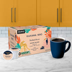 Kahawa 1893 Medium Roast Coffee K-Cup Pods Safari Blend (30 Count) - As Seen on Shark Tank, High Antioxidants, Naturally Sweet, Organically Grown & Cultivated, Ethically & Sustainably Sourced
