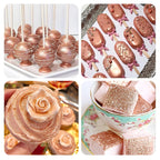 Rose Gold Edible Glitter Spray 10g Herbeklab Edible Rose Gold Glitter for Cakes Food Grade Drink Glitter for Cocktails Chocolate Cake Pop Strawberry