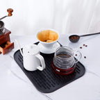 IBanana Necery Drying Mat for Pour Over Coffee Maker Set Bar Service Spill Mat Heat Resistant Silicon Mats Counter Top Dryer Pad Food Gr