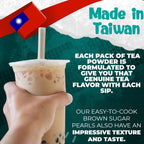 Fusion Select 5 Pack Authentic Tea Flavors Sakura, Lavender, Rose, Thai, Original Milk Tea Kit - Extra Rich Flavor Bubble Drinks, Tapioca Pearls, Straws - Complete Boba Kit