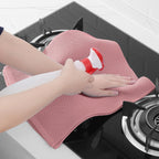 Homaxy 100% Cotton Waffle Weave Kitchen Dish Towels, Ultra Soft Absorbent Quick Drying Cleaning Towel, 13 x 28 Inches, 8-Pack, Dried Rose