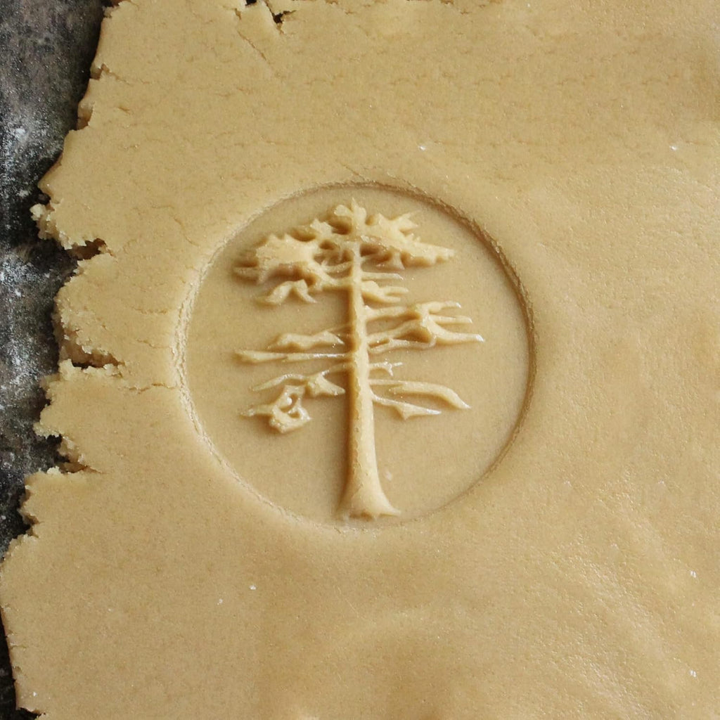 Wood Cookie Stamp, 2.5 Inch (Sequoia Tree CS-065)