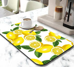 Dish Drying Mat for Kitchen Counter 20x12in Washable Quick Dish Drying Pad Rubber Backed Absorbent Draining Mat Fit Kitchen Counter,Bar,Under Sink,Dishes,Utensils,Dish Rack