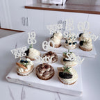 Gyufise 24Pcs 60th Birthday Cupcake Toppers Cheers to 60 Fabulous Sixty Cupcake Picks Vintage 1965 Decorations for 60th Birthday Wedding Anniversary Party Cake Decorations Supplies Silver