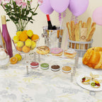 2Pcs Acrylic Riser, Display Stand Clear Shelf for Cupcake Food Desserts Holder Cosmetic Products Tabletop Use and More (Medium)