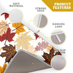 Giwawa Maple Leaf Dish Drying Mat Large 18x24 inches Fall Autumn Colorful Leaves Dish Drainer Mats Thanksgiving Decorative Fast Drying Reversible Absorbent Dish Drying Pad for Kitchen Countertop