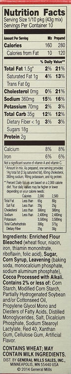 Betty Crocker, Supermoist Cake Mix, Red Velvet, 15.25oz Box (Pack of 6)