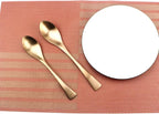 6-Piece Flatware Set,Extra Thick Heavy Duty - 18/10 Stainless Steel Cutlery Sets,High Matte Finish Rose Gold Flatware Sets Service for 1,Multipurpose Use for Home,Kitchen Utensil Sets