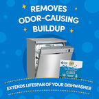 Lemi Shine Natural Dishwasher Cleaner Powered By Citric Acid | 100% Guaranteed Hard Water Cleaning Powder | Eco-Friendly Dishwasher Cleaner and Deodorizer With Fresh Lemon Scent (8 Count)