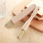 2 Sets Cooking Brush with Wooden Handle Natural Bristles Oil Brush for Cooking Butter Brushes for Oil and Sauce Pastry Brushes for Baking Kitchen Basting Spreading Baking Grilling Bbq Barbecue Food