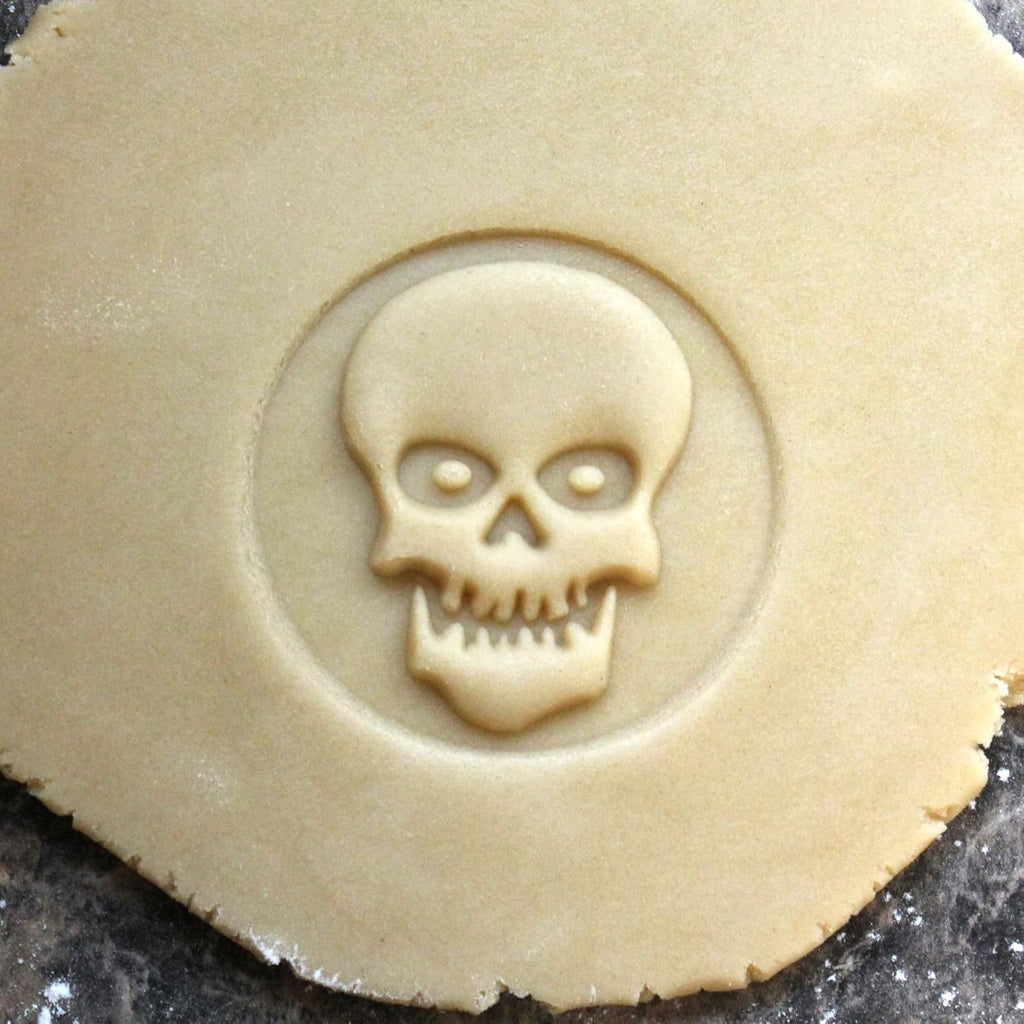 Wood Cookie Stamp, 2.5 Inch (Skull CS-023)